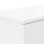 Meuble à chaussures polyvalent à 2 portes et 5 étagères couleur blanche 69x34x120H Lucio