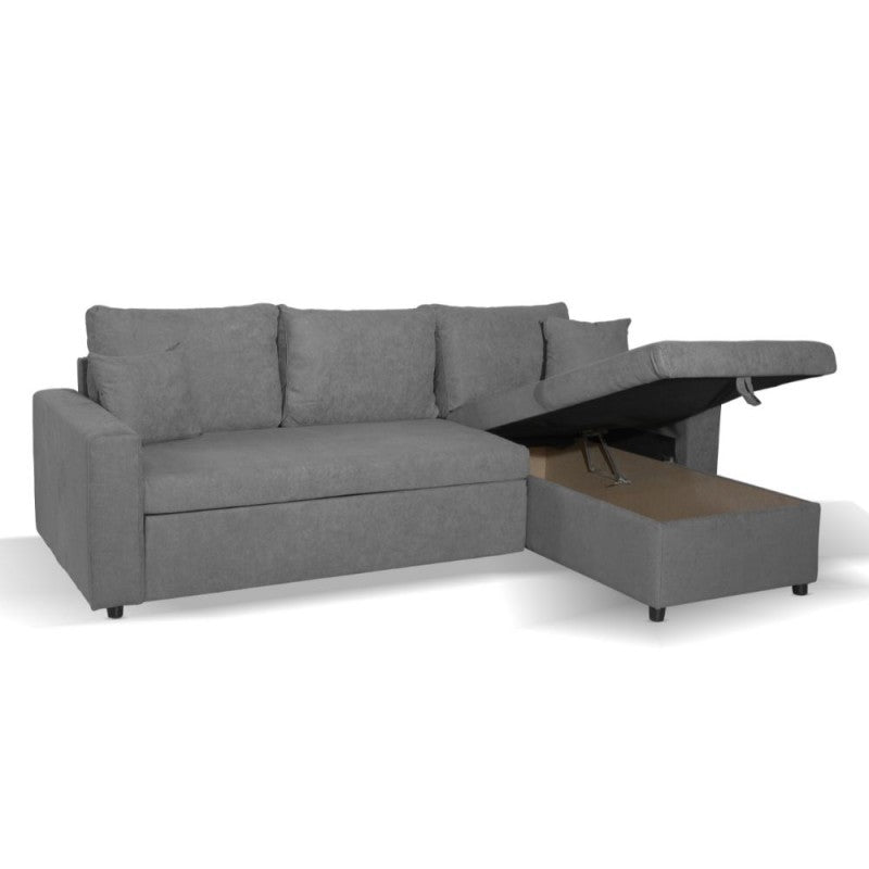 Divano con penisola reversibile e funzione letto colore grigio Enjoy23 Golf