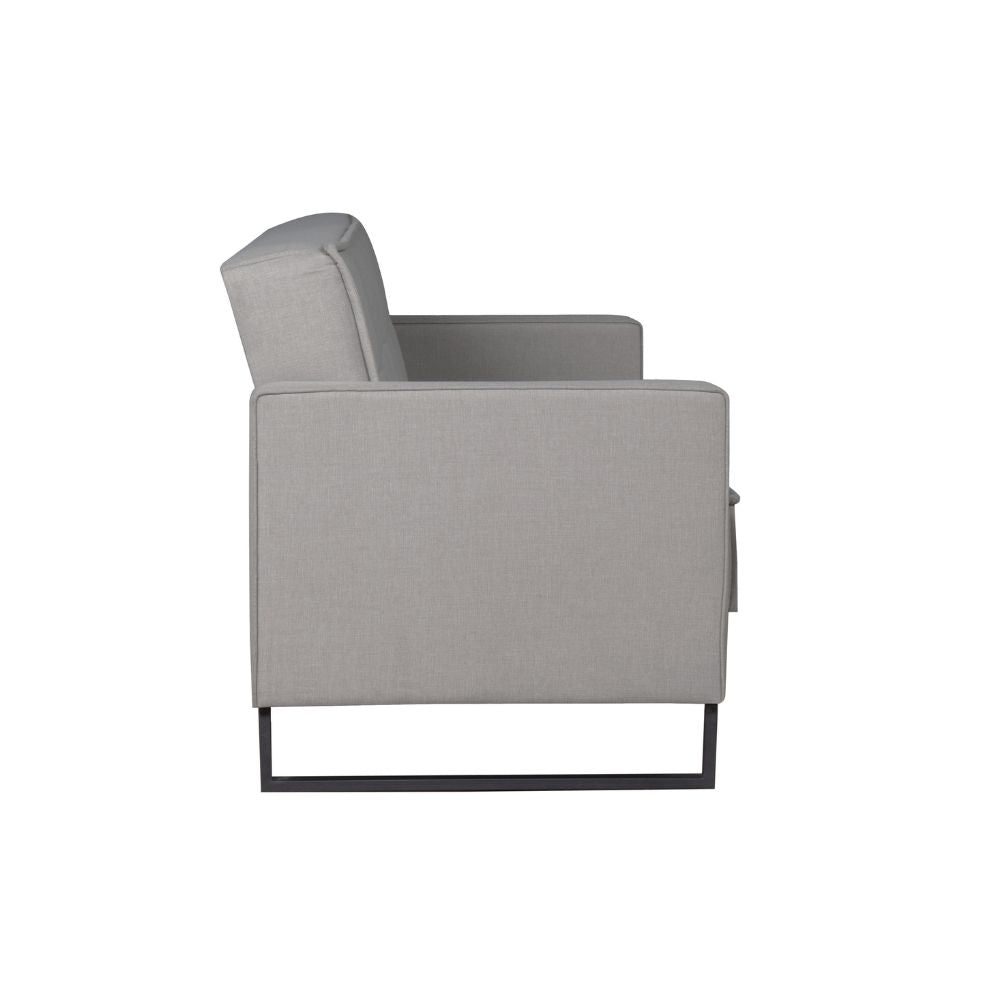 Divano letto con contenitore 3 posti in vellutino colore grigio - Legen