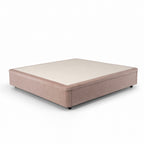 Letto matrimoniale con contenitore in tessuto tortora 180x200 Sommier