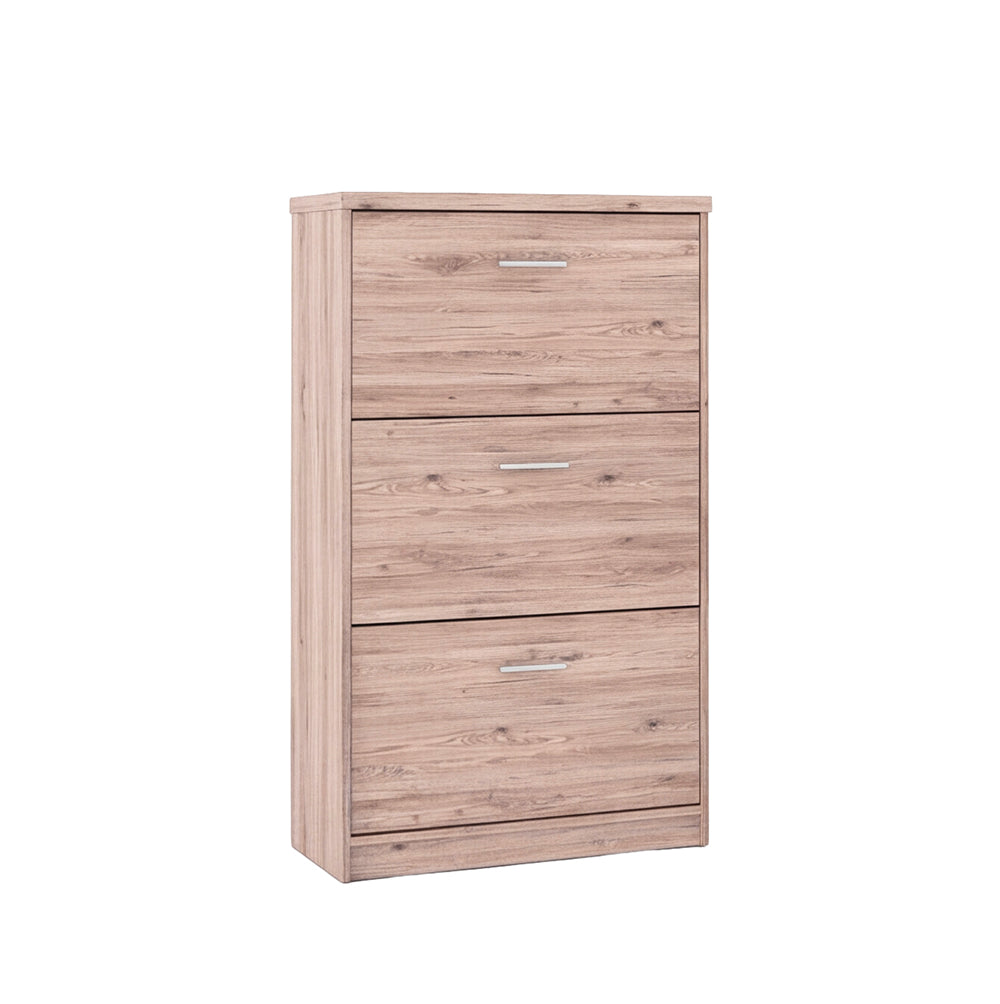 Schuhkipper 3 Klappen Eichenfarbe 69,5x120H cm - Nepo