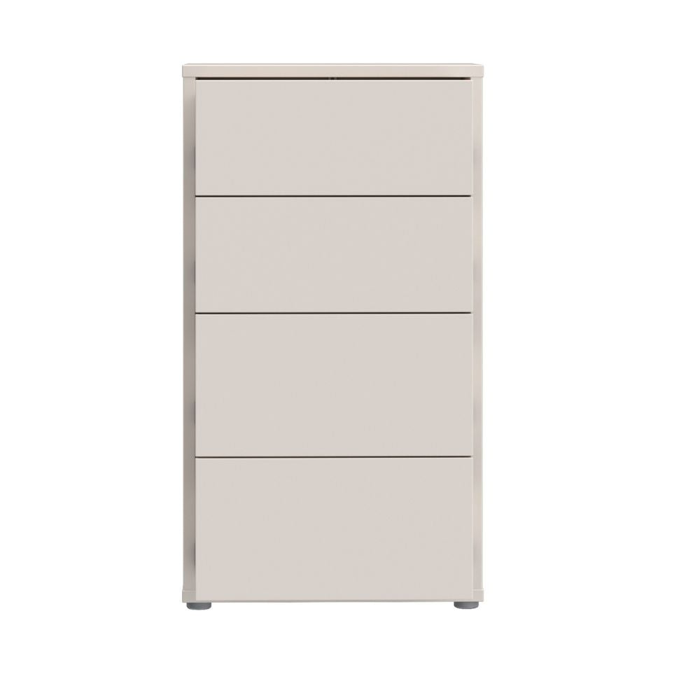 Commode 4 tiroirs coloris cachemire 55x35x99 Medea