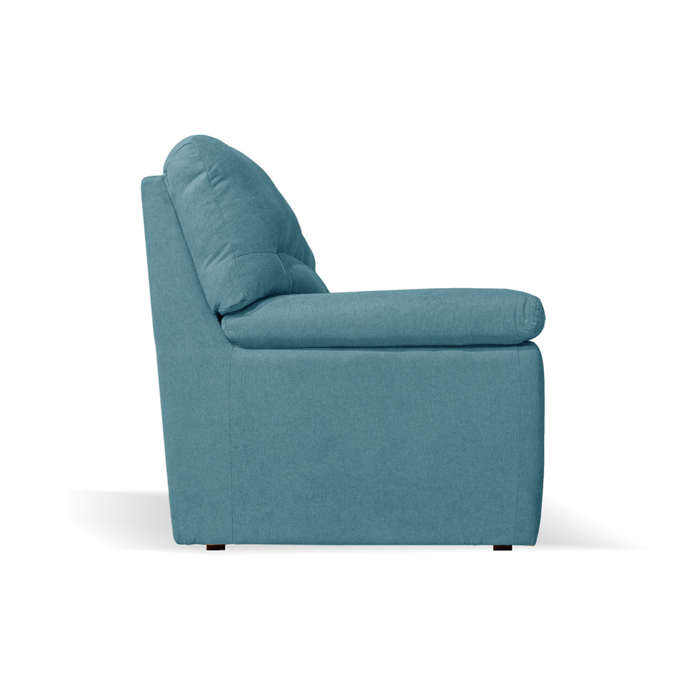 Divano 3 posti tessuto Roma colore verde acqua 211x98x92h Alenda