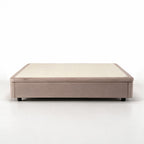 Letto matrimoniale con contenitore in tessuto tortora 180x200 Sommier