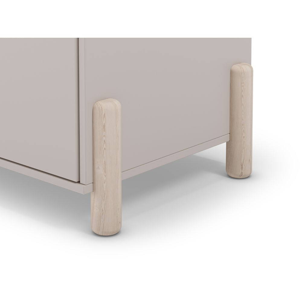 Kleiderschrank Enola 2 Türen aus beigem Holz 92,8x45x180 Eleganz und Funktionalität für Ihr Zuhause