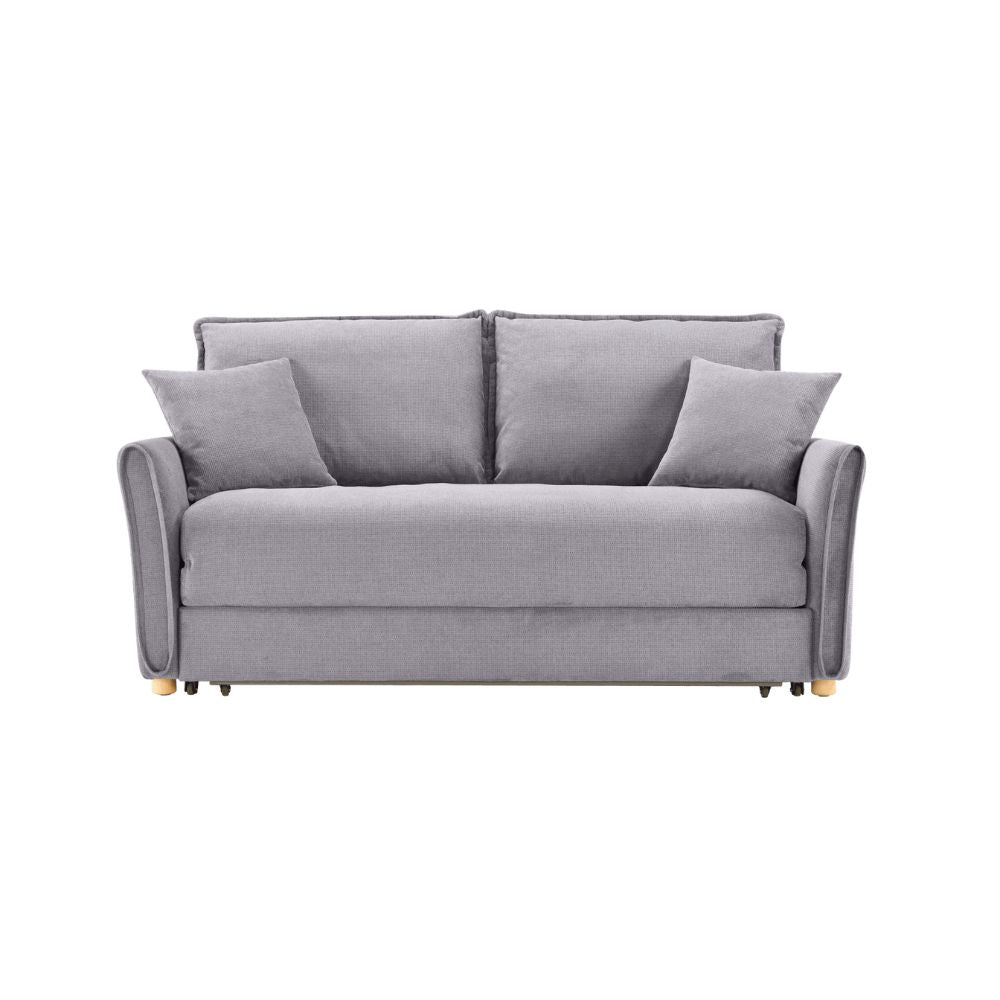 Divano letto 3 posti tessuto grigio 176x93x97H Cassie