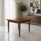 Ausziehbarer quadratischer Tisch 90x90 Walnussfarbe - Verona