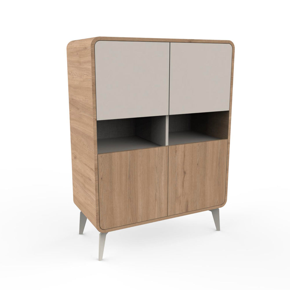 MDO295772 MEUBLE MULTIUSAGE NUBO STRUCTURE CHÊNE SEPET AVEC DEUX PORTES SANDSTONE