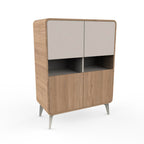 MDO295772 MEUBLE MULTIUSAGE NUBO STRUCTURE CHÊNE SEPET AVEC DEUX PORTES SANDSTONE