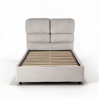 Letto una piazza e mezza contenitore in tessuto Aragon grigio chiaro 120x190 Sofaback