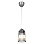 Lampada da soffitto con paralume cilindrico in plastica fumè - Optical ASZ1027