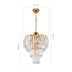 Plafonnier à 3 lumières Miranda MDL3831 verre et or