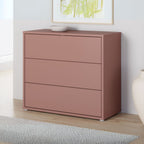 Commode 3 tiroirs couleur terre cuite 95x41.5x83 Medea