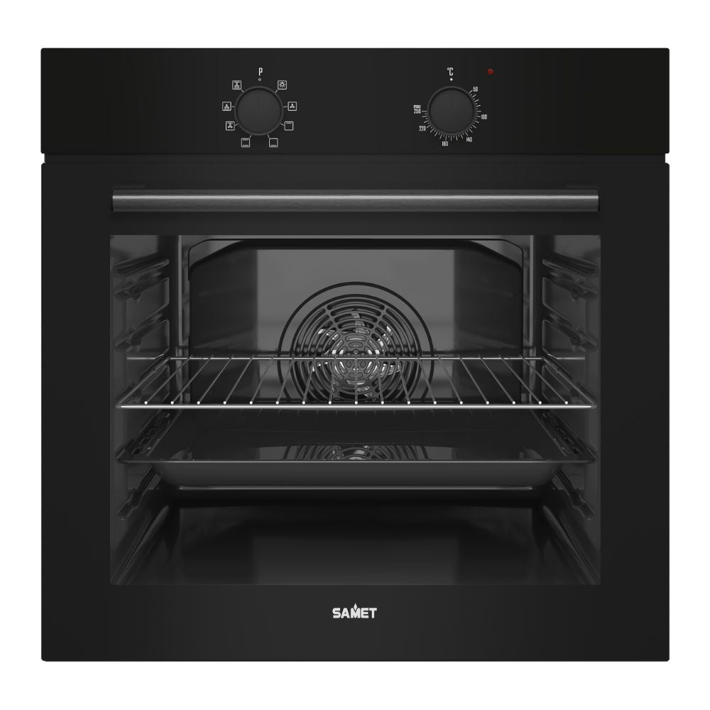 Forno multifunzione Calliope8F 2 manopole colore nero classe A+ Samet