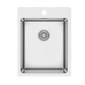 Lavello cucina incasso in acciaio una vasca 39x50.5x20H cm - SA349 Samet