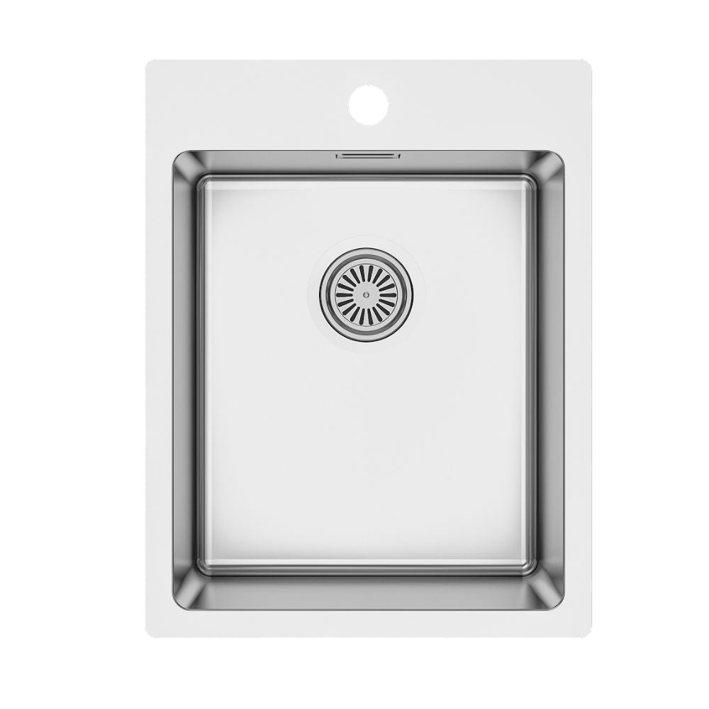 Lavello cucina incasso in acciaio una vasca 39x50.5x20H cm - SA349 Samet