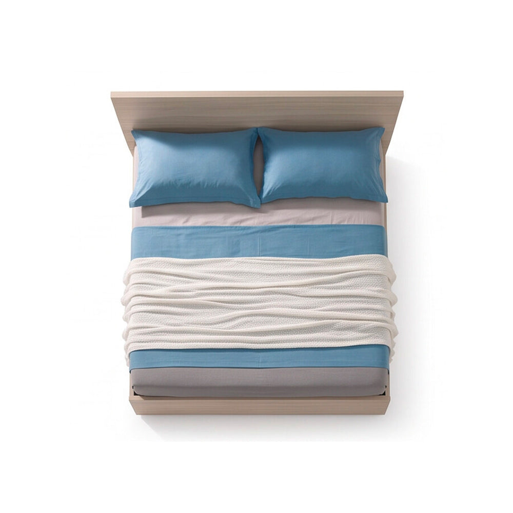 Letto matrimoniale contenitore in legno colore olmo - Manitoba
