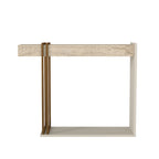 CONSOLE DESCA COULEUR CACHEMIRE ET PLATEAU TRAVERTIN