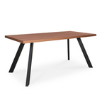 Tavolo da pranzo 180×100 cm colore rovere noce e acciaio antracite Marburg