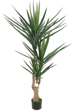 Plante artificielle yucca avec 79 feuilles et pot 180H cm