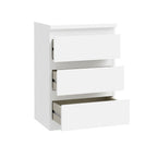 Cassettiera 3 cassetti colore bianco 42x32x61H Morgan