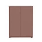 Meuble multi-usage 2 portes couleur terre cuite 74.5x35x99 Medea
