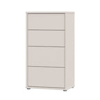 Commode 4 tiroirs coloris cachemire 55x35x99 Medea