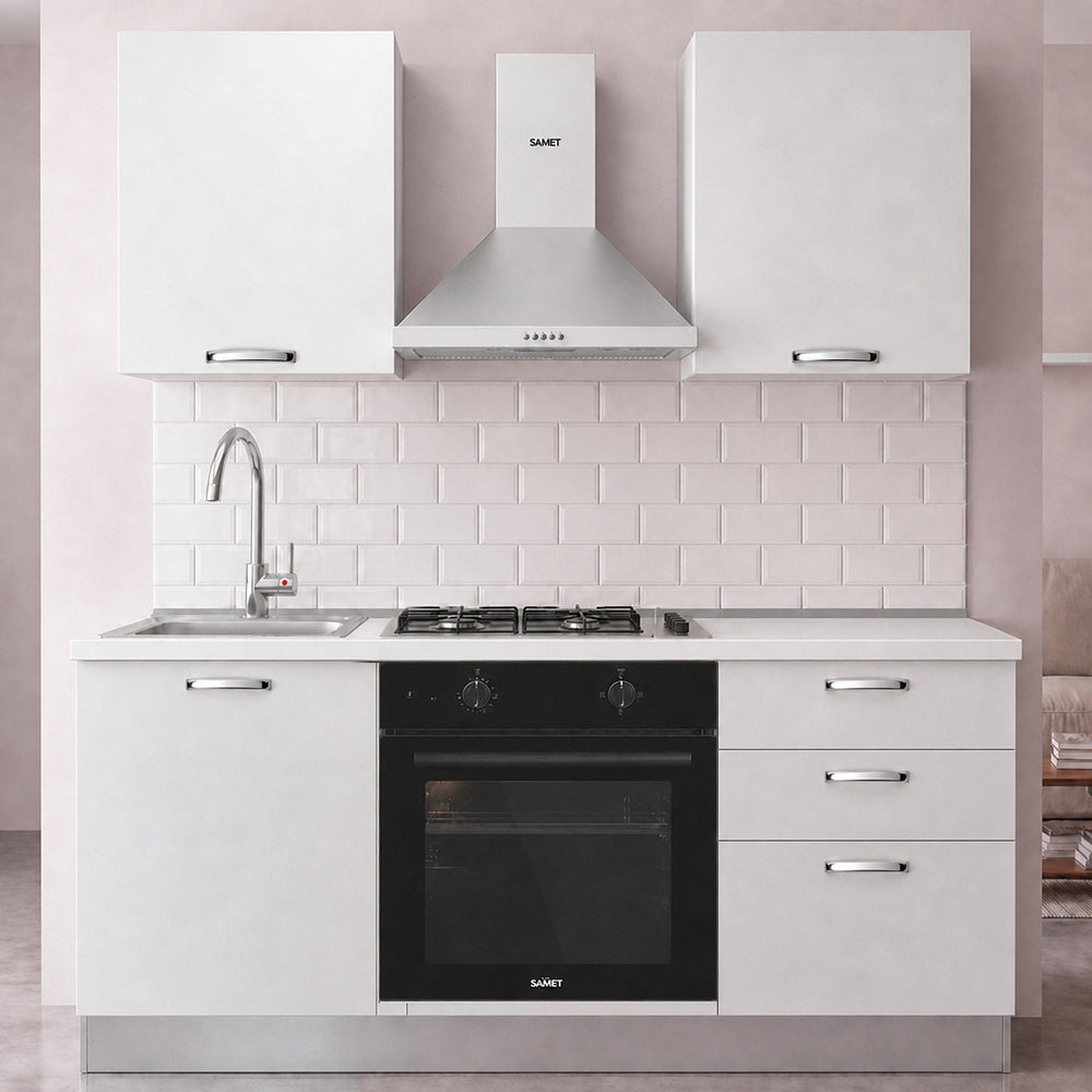 Cucina completa con elettrodomestici colore bianco Astinew180 Industrie Valentini