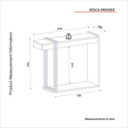 CONSOLE DESCA COULEUR CACHEMIRE ET PLATEAU TRAVERTIN