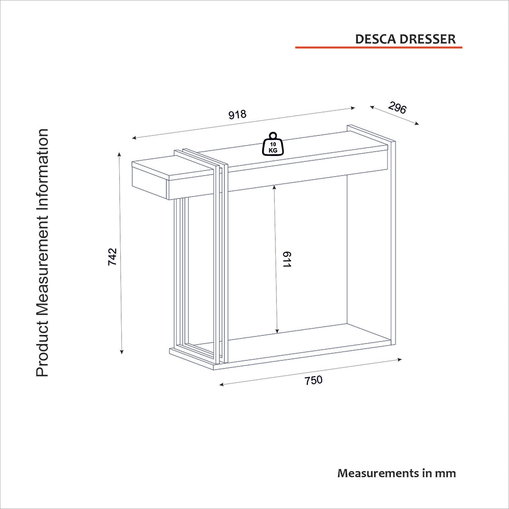 CONSOLE DESCA COULEUR CACHEMIRE ET PLATEAU TRAVERTIN