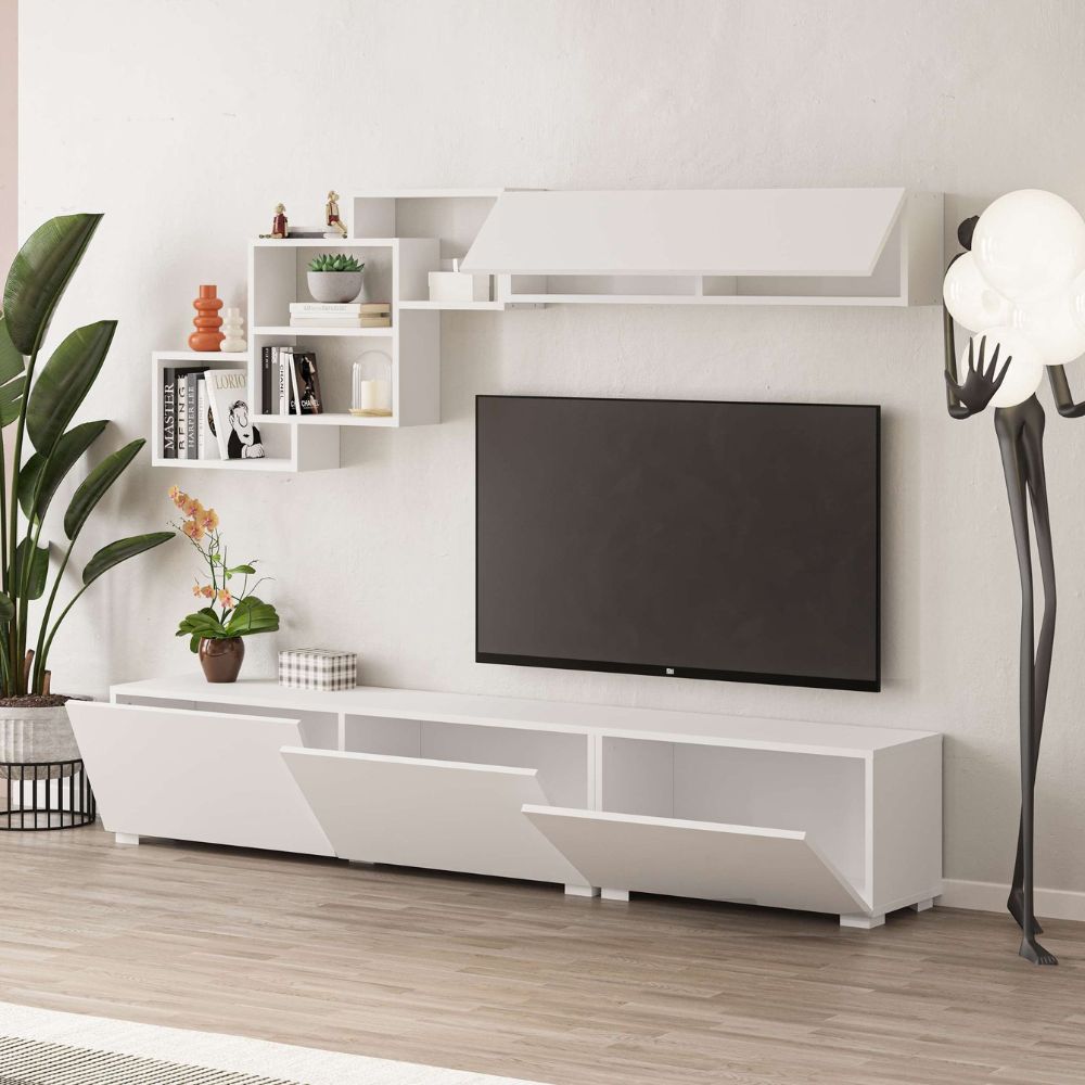 Parete attrezzata colore bianco 210x35x39H Free