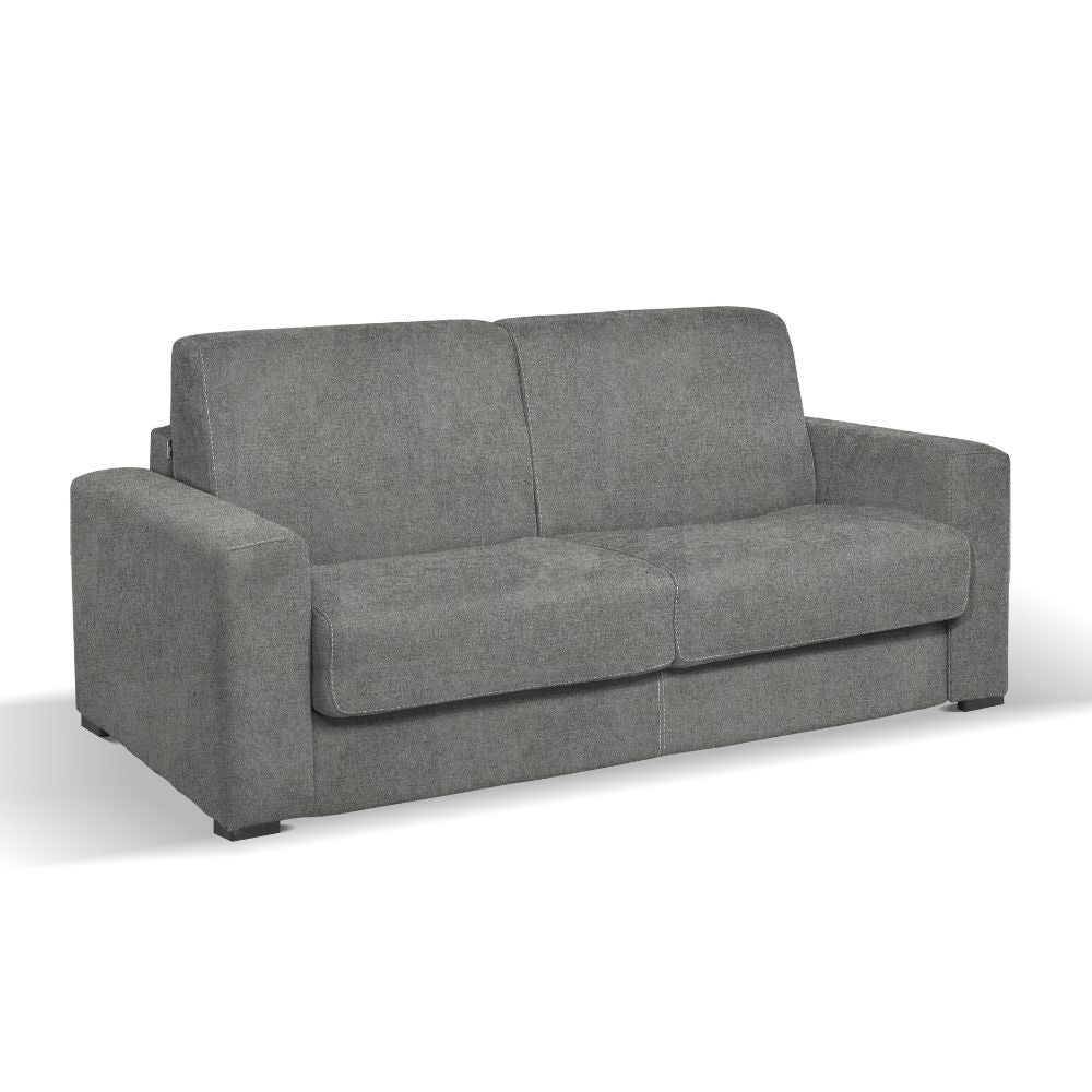 Divano letto 3 posti tessuto Barrel83 grigio 200x98x86h Kriog