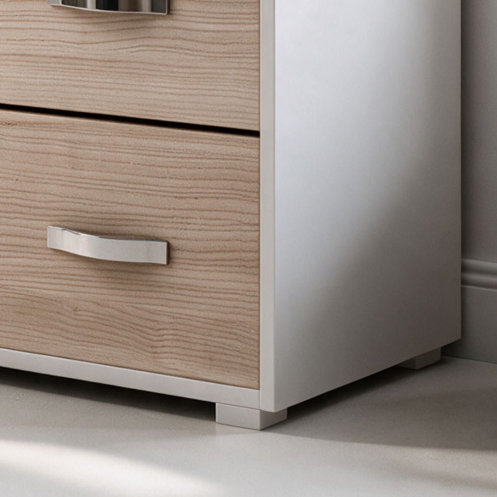 Kommode mit 3 Schubladen, Farbe Ulme, 91x45x81H cm