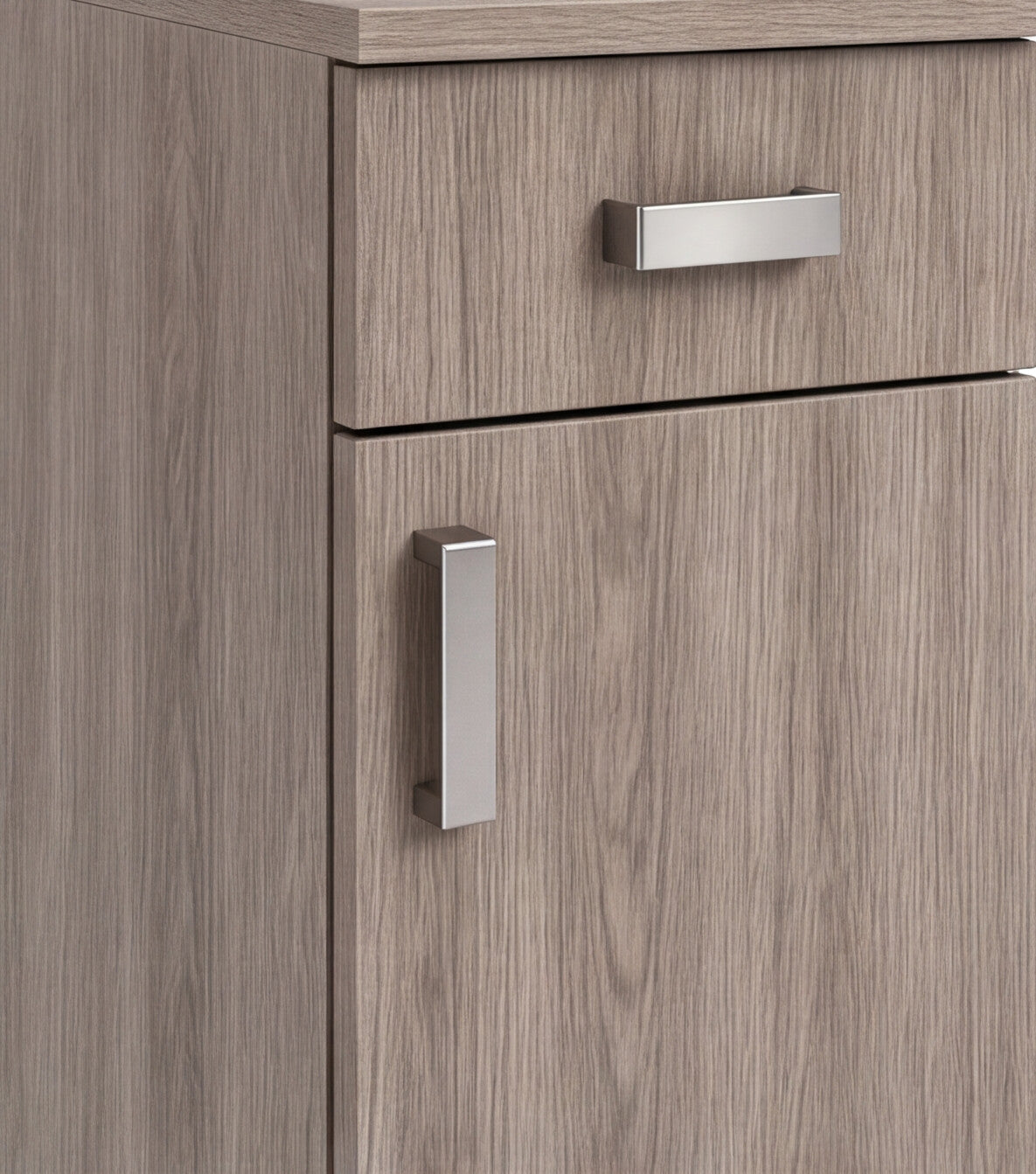 Meuble multi-usages avec porte et tiroir couleur orme 30x32x78H cm - Carl