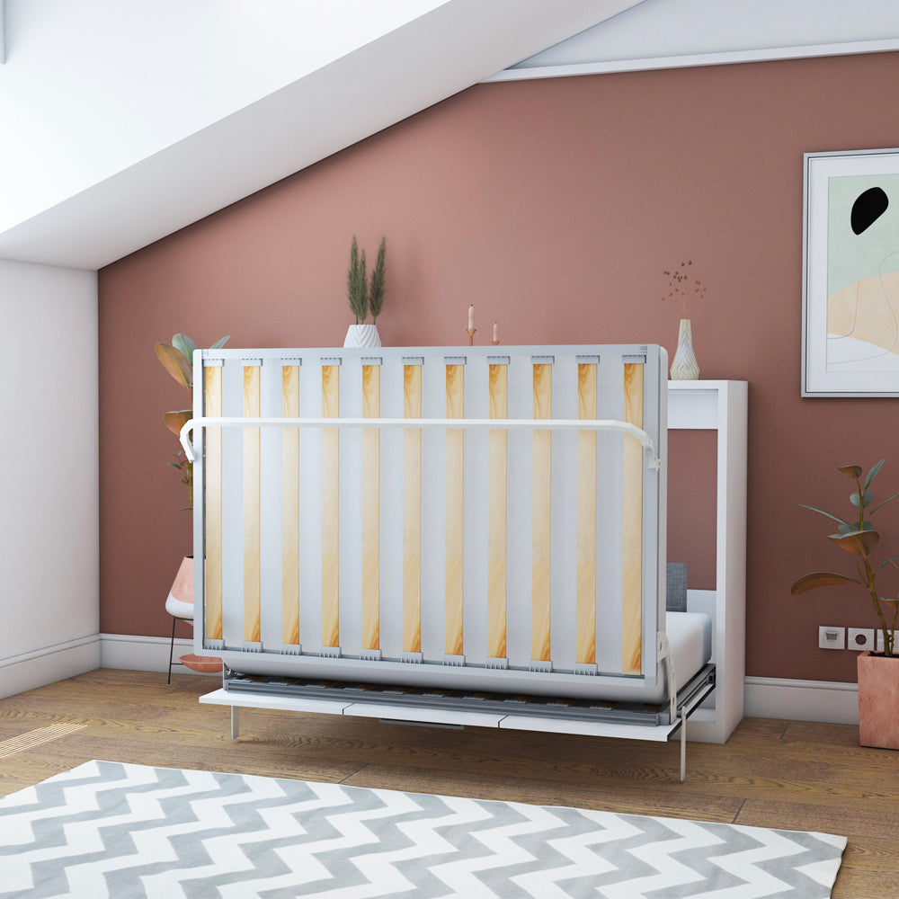 Letto matrimoniale pieghevole a scomparsa colore bianco 164x120H cm - Capsule