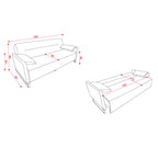 Divano 3 posti con funzione letto in tessuto colore beige - Odino