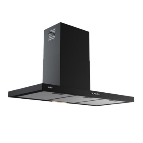 Cappa da parete in acciaio colore nero 90 cm - Samet Embla 90