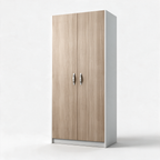 Kleiderschrank mit 2 Türen, Ulmenfarbe, 91x210H cm