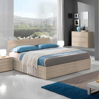 Letto matrimoniale contenitore in legno colore olmo - Manitoba