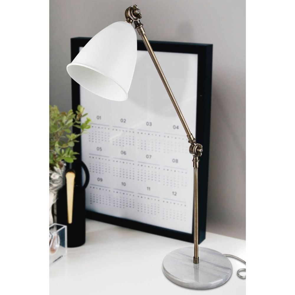 Lampe de bureau articulée blanche - Konrat