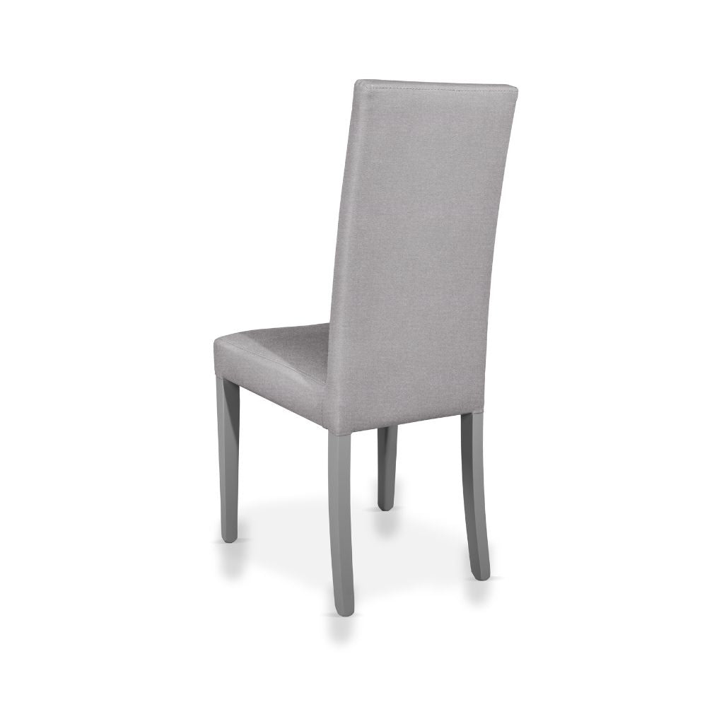 Set 2 sedie moderne con rivestimento in tessuto colore grigio - Nancy