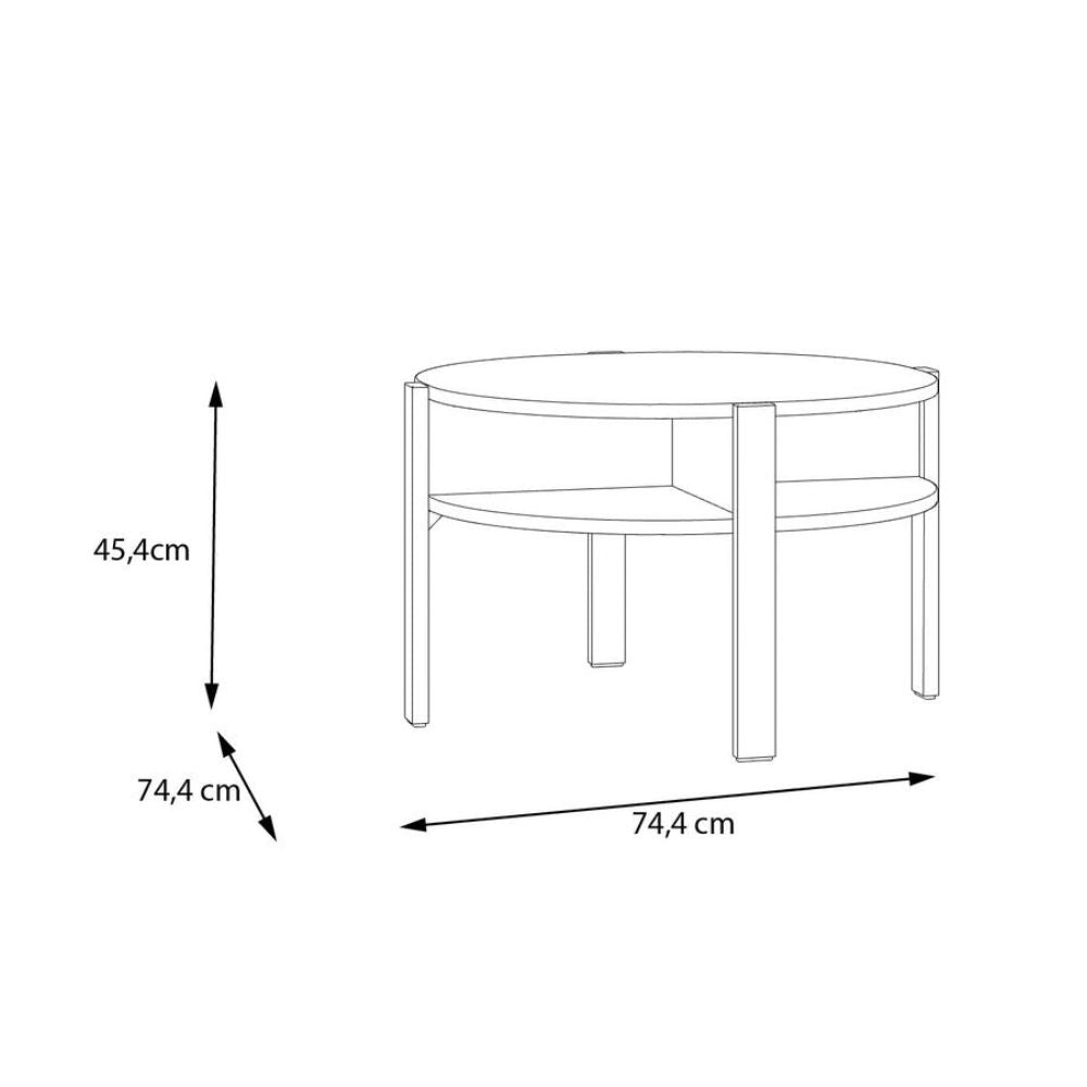CFTT5024-D108 BEISTELLTISCH AURA FARBE MITTELEICHE