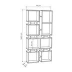 Libreria 79x166,5H cm bifacciale in legno colore tortora - Rail