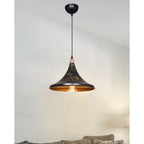 Lampada a sospensione Kalyon metallo nero oro - ASZ1650