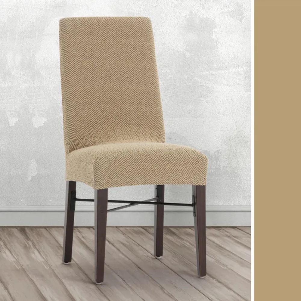 Coprisedia tessuto elastico colore beige - Jaz