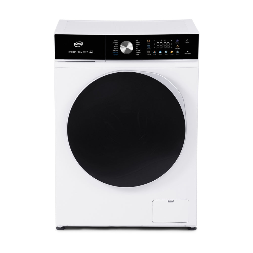 Lavatrice 1400 giri 12 kg inverter BLCD con display touch a colori bianco classe A Daya MAGIC12A3