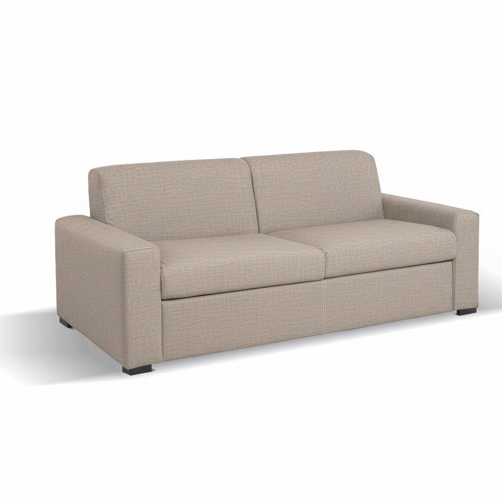 Divano letto 3 posti tessuto Queens colore beige 200x98x86h Flash