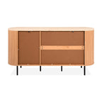 Madia colore rovere oak con top effetto travertino e laterali listellati 160 cm Fabia51A