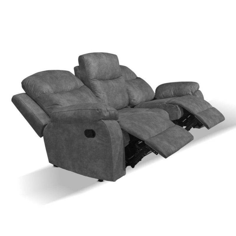 3-Sitzer-Relaxsofa, Stoffbezug, dunkelgrau - Chicago