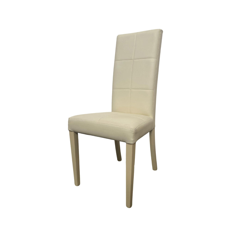 Set 2 sedie da salotto in similpelle color beige - Giada